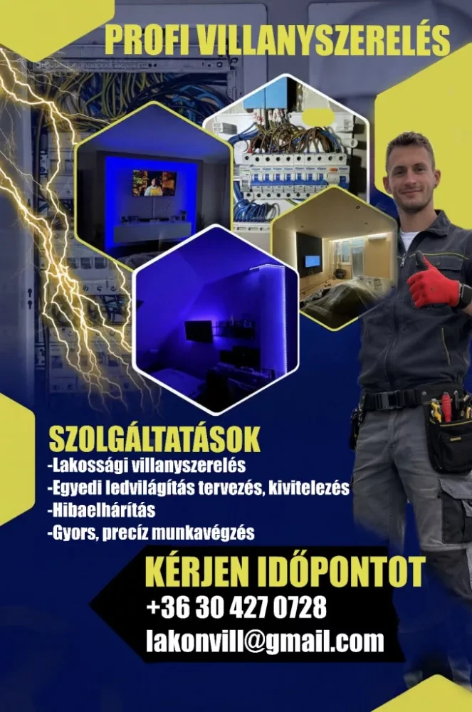 LaKonVill Profi Villanyszerelés Szórólap